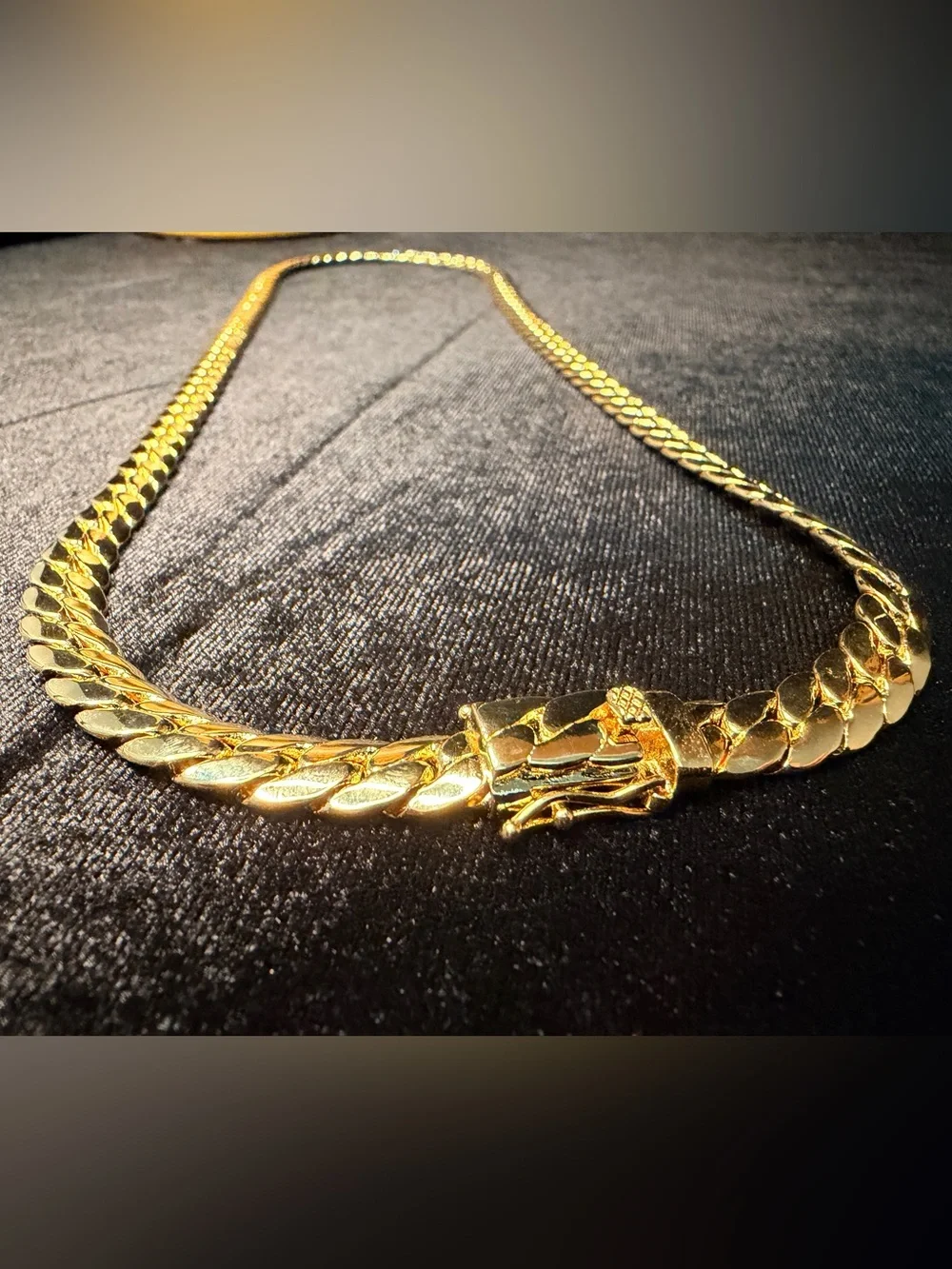 Miami Cuban 26in 9MM 14K Stamped Gold Filled Bracelet W/Box Lock BRAND NEW